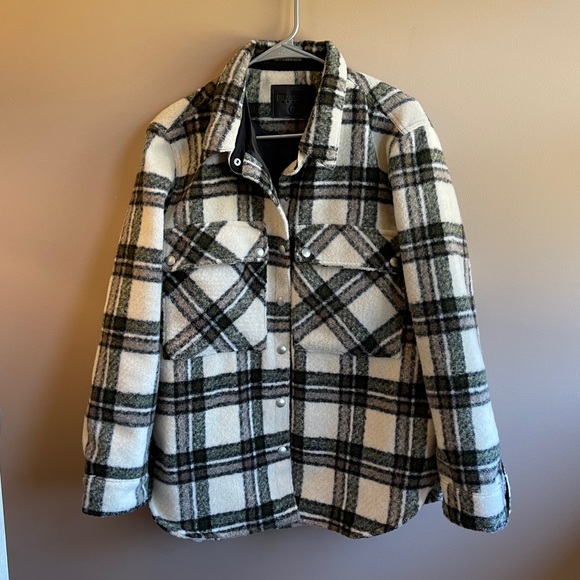 Blank Nyc Plaid Shirt Jacket 